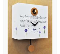 Orologio Cucù da parete Primavera 20,5x10xh20,5 cm cassa in MDF colore bianco bianco