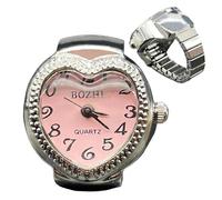 Orologio da ad anello, cinturino elastico da 2 cm, anello al quarto elastico, orologio analogico creativo con design regolabile, alla per donne e uomini, elegante e compatto