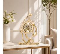 Orologio da Appoggio con Numeri Romani Dorato per Amanti Del Design D'interni