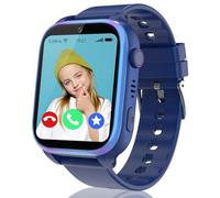 Orologio da bambino 4G, orologio GPS per bambini con chiamata SOS, chat video, modalità classe, GPS+WiFi localizzazione, contatti, sveglia, 7 giochi, IP68 orologio intelligente per bambini regalo di