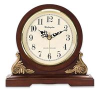 Orologio da camino antico a batteria - con vetro HD e quadrante di facile lettura for l'arredamento del soggiorno, della camera da letto, dello scaffale, del camino e della fattoria