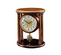 Orologio da camino antico, orologio da tavolo a batteria con supporto in legno e pendolo, design vintage silenzioso for soggiorno, cucina, ufficio, arredamento for la casa