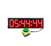 Orologio da corsa bifacciale da 5/8 di pollice con timer for conto alla rovescia a LED di grandi dimensioni con treppiede, telecomando e controllo a pulsante, evento sportivo Controllo facile(5 Inch)