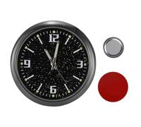 Orologio da cruscotto per auto, ora chiara a colpo d'occhio, unità di visualizzazione del quadrante compatta, autoadesiva, design della cassa con movimento al quarzo impermeabile, alloggiamento in ABS