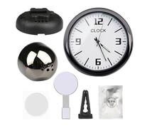 Orologio da cruscotto per auto - Orologio da incollare | Stick Piccolo orologio al quarzo rotondo luminoso | miini orologi digitali Air Vent Dash | Piccolo orologio interno auto arredamento