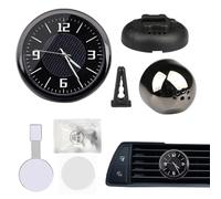 Orologio da cruscotto per auto - Orologio da incollare | Stick Piccolo orologio al quarzo rotondo luminoso | miini orologi digitali Air Vent Dash | Piccolo orologio interno auto arredamento
