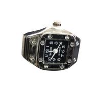Orologio da dito alla moda con numeri romani e anelli per dito medio, Misura unica, Metallo, Nessuna pietra preziosa