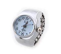 Orologio da dito alla moda, orologio da polso da uomo e donna, con anello di barretta creativo, elastico rotondo al quarzo, numeri romani per farti raffreddare nella folla
