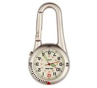 Klox Orologio Da Divisa Con Clip Sul Retro ideale per Infermiere, Dottori, Paramedici e Cuochi colore Bianco Argento