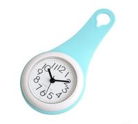 Orologio da doccia digitale impermeabile, silenzioso, senza ticchettio, per bagno e cucina, a prova di umidità, con ampio display, facile da appendere al portasciugamani, batteria (ciano)