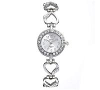 Orologio da donna al quarzo da donna, in lega, con cinturino da lettura, Argento, One Size