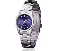 Orologio da donna analogico al quarzo con cinturino in acciaio inossidabile, orologio casual alla moda impermeabile con numeri romani e strass luminosi. Raissa metallizzate