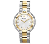 Orologio da donna Bulova Rubaiyat Diamond bicolore giallo oro e acciaio inossidabile 98R246