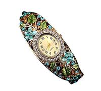 Orologio da donna con cinturino al quarzo e fiore