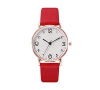 Orologio da donna con cinturino in silicone, alla moda, orologio al quarzo, orologio da uomo per fanteria, Rosso, One Size