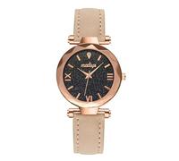 Orologio da donna con cinturino smerigliato, con scala punteggiata, unisex, con piccole donne romane, digitale, per donne, Beige, misura unica