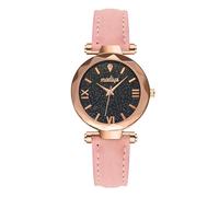 Orologio da donna con cinturino smerigliato, con scala punteggiata, unisex, con piccole donne romane, digitale, per donne, rosa, misura unica, Cinturino