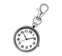 Orologio da donna con clip, orologio da donna per esami di servizio civile, 8,2 x 4 x 0,7 cm, fibbia a chiave con clip a clip, ciondolo a forma di orologio, elegante e squisito ciondolo per borsa per