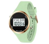 Orologio da donna con display a LED Elecreonic Fashion Chrono Alarm Digital Clock Donna Sport Outdoor Wirstwatch, O-verde chiaro-2, semplicità