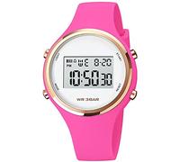 Orologio da donna con display a LED Elecreonic Fashion Chrono Alarm Digital Clock Donna Sport Outdoor Wirstwatch, a-rosso, Moda Sport