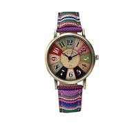 Orologio da donna con motivo arcobaleno multicolore che si illumina, vestito da donna