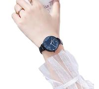 Orologio da donna con texture a stella a cinque punte, orologio analogico cinturino in pelle artificiale quadrante rotondo, moda, romanzo e semplici orologi, per regalo bambini donne orologi da donna