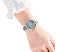 Orologio da donna con texture a stella a cinque punte, orologio analogico cinturino in pelle artificiale quadrante rotondo, moda, romanzo e semplici orologi, per regalo bambini donne orologi da donna