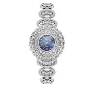 Orologio da donna di lusso con quadrante rotondo impermeabile in cristallo Bling strass orologio placcato IP lega oro argento cinturino data calendario luminoso 3 lancette analogico al quarzo