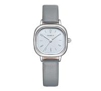 Orologio da donna impermeabile, movimento analogico al quarzo con cinturino in pelle, design minimalista, quadrante facile da leggere, grigio