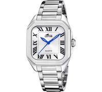 LOTUS Orologio Donna Analogico Acciaio Inossidabile 316L Argento - Movimento al quarzo - Vetro minerale ad alta resistenza - Impermeabile 5 ATM 18967/1 - Square Series
