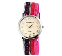 Orologio da donna mod. Lory con cinturino multimateriale - Kamiustore (Fucsia)