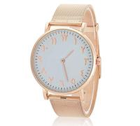 Orologio da Donna, Movimento al Quarzo Orologio Elegante Analogico con Quadrante Rotondo con Cinturino in Acciaio Inossidabile(Oro)