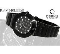 Orologio da Donna Obaku Denmark V140LBBSB Acciaio Inox Nero Placcato Design