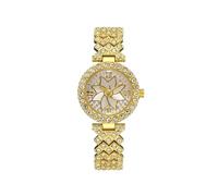 Orologio da donna quadrato da donna in acciaio inossidabile intarsiato con cinturino in zirconia cubica alla moda con testo romano quadrante facile da leggere al quarzo per le donne un piccolo, C