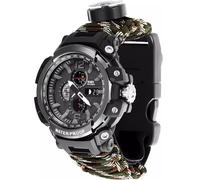 Orologio da Escursionismo All'aperto Wilderness Survival, Resistente All'acqua 50M, Bussola e Altro, Il Tuo Compagno di Viaggio Definitivo!(GC)