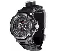 Orologio da Escursionismo All'aperto Wilderness Survival, Resistente All'acqua 50M, Bussola e Altro, Il Tuo Compagno di Viaggio Definitivo!(BK)