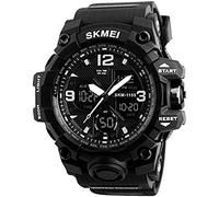 Orologio da esterno, orologio da polso elettronico impermeabile fino a 50 m da uomo, orologi multifunzione con doppio display, orologi da polso sportivi antiurto per il tempo libero all'aper