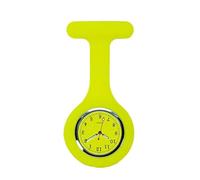Orologio da infermiera, analogico, con spilla di balia e lancette fluorescenti, orologio da infermiera, cardiofrequenzimetro, giallo, Giallo #8.