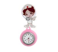 Orologio da infermiera appeso con risvolto con spilla in silicone, design per un rapido controllo ' ora nelle cliniche, impostazione della clip professionale ospedaliera sull ' orologio da infermiera