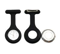 Orologio da infermiera con lancette luminose, in silicone, orologio da camice, Nero #9.