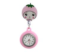 Orologio da infermiera retrattile con design del fumetto e custodia in silicone per infermieri e medici con clip a quadrante di facile lettura, Piccolo e grande