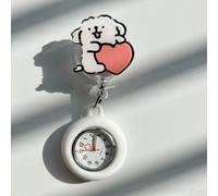 Orologio da infermiere professionale con clip retrattile per badge, orologio al quarzo da appendere per ospedale, clinica e l