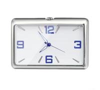 Orologio da interno per auto, forma quadrata, con movimento al quarzo e display digitale in vetro, adatto per il montaggio sul cruscotto, include adesivo e morsetto (banner classico)