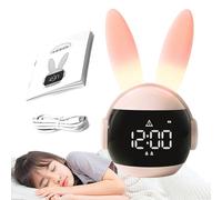 Orologio da letto ricaricabile, timer creativo, luce notturna arcobaleno, luce notturna a tre vie, per camera da letto, casa, soggiorno
