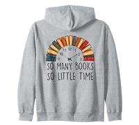 Orologio da Lettura retrò «So Many Books» Little Time, Divertente Felpa con Cappuccio