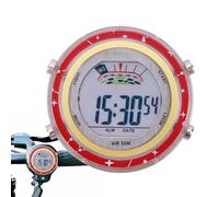 Orologio da moto digitale con quadrante luminoso, impermeabile, orologio da manubrio in acciaio inox, da attaccare alla moto, per auto, SUV, veicoli e biciclette (nero, blu, rosso)