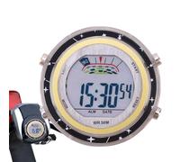 Orologio Da Moto - Orologio Da Manubrio Impermeabile | Orologio Con Quadrante Luminoso Per Montaggio Su Moto, Orologio Digitale Con Supporto Per Moto Adesivo In Acciaio Inossidabile, Orologio Elettric