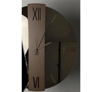 Orologio Da Muro 45 cm Struttura, è uno specchio Ramato Diametro 45 cm lancette in metallo numeri colore BRONZO-CORTEN a rilievo , l'orologio specchio rame