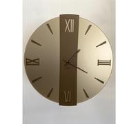 Orologio Da Muro 60 cm VEGA Quadrante Satinato Bronzo Diametro 60 cm lancette in metallo numeri colore Bronzo Metallizzato a rilievo lastra centrale bronzo