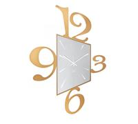 orologio da muro geometrico big prospettiva Oro laccato in Ferro 70x100cmh